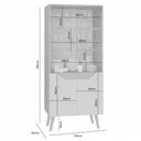 Ver imagem 4 de Cristaleira Plena 4 Portas Off/Cinamomo - Jcm Móveis