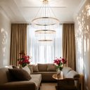 Ver imagem 2 de Lustre Pendente Clássico Slider Led em Metal e Cristal