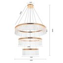 Ver imagem 3 de Lustre Pendente Clássico Slider Led em Metal e Cristal