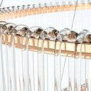 Ver imagem 4 de Lustre Pendente Clássico Slider Led em Metal e Cristal