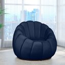 Ver imagem 7 de Poltrona Decorativa Concha Base Arco Giratória Veludo Cor:marinho