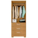Ver imagem 3 de Guarda Roupa 3 Gavetas e 2 Portas Breda Naturale