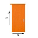 Ver imagem 3 de Porta Correr Lisa Padrão Imbuia Trilho Embutido Concha 72x210 Direito Marrom Rodam
