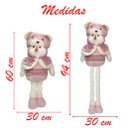 Ver imagem 2 de Boneco De Neve Natal Rosa Fofinho Perna Ajustável 94cm