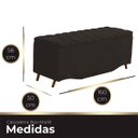 Ver imagem 2 de Calçadeira Baú Queen Estofada Maitê Veludo Marrom