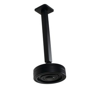Ducha Black Autolimpante Abs 12,5 Cm C/ Braço de Teto 24 Cm