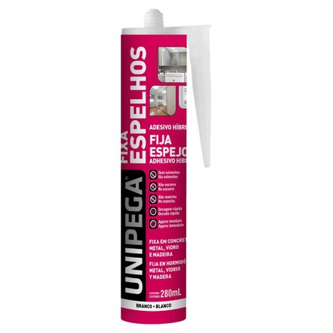 Fixa Espelho Branco Unipega 280 ml