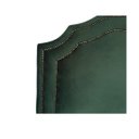 Ver imagem 2 de Cabeceira Solteiro Luxo Veludo Verde Dupla Tacha Fumê 65x90