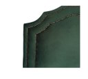 Ver imagem 2 de Cabeceira Solteiro Luxo Veludo Verde Dupla Tacha Fumê 65x90