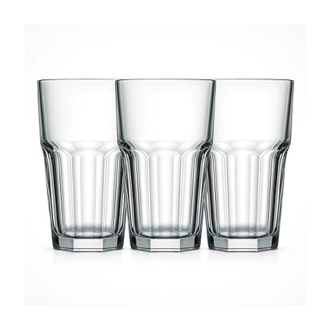 Kit Copos de Vidro Resistente 350ml Transparente Vitaminas Caipirinha