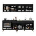 Ver imagem 5 de Armário de Cozinha Modulada Compacta 4 Pçs com Balcão para Cooktop Veneza Multimóveis Mp2264