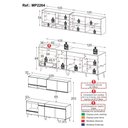 Ver imagem 4 de Armário de Cozinha Modulada Compacta 4 Pçs com Balcão para Cooktop Veneza Multimóveis Mp2264