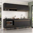 Ver imagem 1 de Armário de Cozinha Modulada Compacta 4 Pçs com Balcão para Cooktop Veneza Multimóveis Mp2264