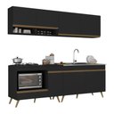 Ver imagem 2 de Armário de Cozinha Modulada Compacta 4 Pçs com Balcão para Cooktop Veneza Multimóveis Mp2264