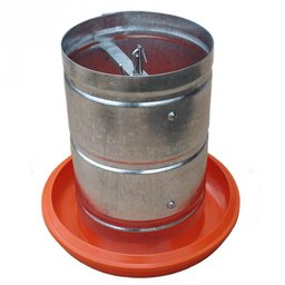 Comedouro Tubular 5 Kg Galvanizado Galinha Choca - 2