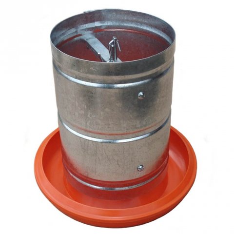 Comedouro Tubular 5 Kg Galvanizado Galinha Choca