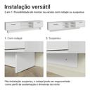 Ver imagem 6 de Rack para TV até 80 Polegadas 218 cm 2 Portas Branco Agata Madesa