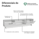 Ver imagem 4 de Rack para TV até 80 Polegadas 218 cm 2 Portas Branco Agata Madesa