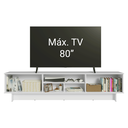 Ver imagem 5 de Rack para TV até 80 Polegadas 218 cm 2 Portas Branco Agata Madesa