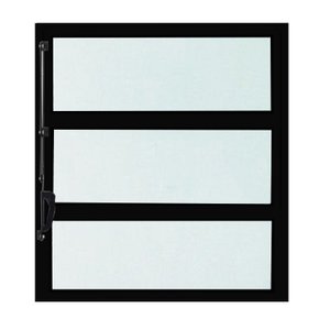 Janela de Alumínio Preto Vitro Basculante CMC Modular - 1.00 (L) X 1.00 (A)