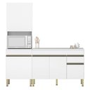Ver imagem 1 de Paneleiro e Balcão Gabinete com Tampo 120cm Lina K02 Supremo - Mpozenato