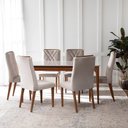 Ver imagem 3 de Conjunto de 8 Cadeiras de Madeira Maciça Megan - Fendi