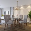Ver imagem 4 de Conjunto de 8 Cadeiras de Madeira Maciça Megan - Fendi