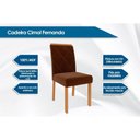 Ver imagem 4 de Cadeira Sala de Jantar Fernanda Madeira Kit 2 Un Madeira-suede Chumbo - Cimol