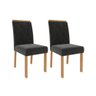 Cadeira Sala de Jantar Fernanda Madeira Kit 2 Un Madeira-suede Chumbo - Cimol - 1