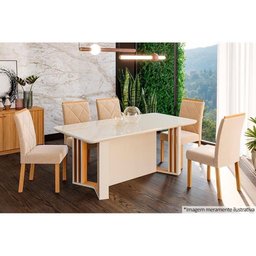 Cadeira Sala de Jantar Fernanda Madeira Kit 2 Un Madeira-suede Chumbo - Cimol - 3