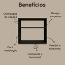 Ver mais imagens de Suporte Microondas Forno Eletrico Prateleira Nicho Parede Organização Cozinha