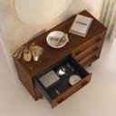 Ver imagem 4 de Cômoda Madeira Maciça 6 Gavetas Quarto Adulto Castanho Tecca Idimex