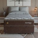 Ver mais imagens de Cama Box Baú Casal Colchão Comfort Class Pillow Top 138x188 Marrom/suede Marrom