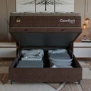 Ver imagem 6 de Cama Box Baú Casal Colchão Comfort Class Pillow Top 138x188 Marrom/suede Marrom