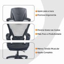 Ver mais imagens de Cadeira de Escritório Presidente Executiva Oficial Supreme - Preto - 1