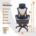 Ver imagem 6 de Cadeira de Escritório Presidente Executiva Oficial Supreme - Preto - 1