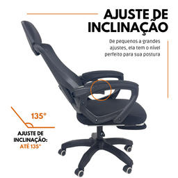 Cadeira de Escritório Presidente Executiva Oficial Supreme - Preto - 1 - 5