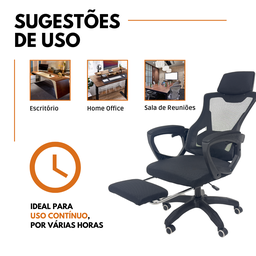 Cadeira de Escritório Presidente Executiva Oficial Supreme - Preto - 1 - 8