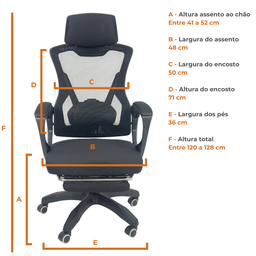Cadeira de Escritório Presidente Executiva Oficial Supreme - Preto - 1 - 9