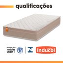 Ver imagem 7 de Cama Box Baú Solteiro Colchão Molas Qatar 88x188x63cm Bege/Branco Inducol