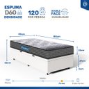 Ver imagem 3 de Cama Box Baú com Colchão de Espuma D60 Double Face Guarda Costas Comfort Force Probel Solteiro 88cm