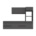 Ver imagem 7 de Armário Cozinha Modulada Completa Suspensa 251,5cm 4 Peças Milano Multimóveis MP2477 Grafite