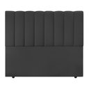 Ver imagem 3 de Cabeceira Cama Box Casal Kharla 140cm Veludo Cinza - Abmaza