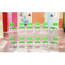 Ver imagem 1 de Kit 12 Cadeiras Iso Infantil Verde Limão Brinquedoteca Escola Igreja Creche Empilhavel