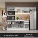 Ver imagem 6 de Armário de Cozinha Completa 100% MDF 250cm Branco Smart Madesa 03