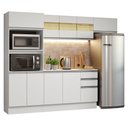 Ver imagem 3 de Armário de Cozinha Completa 100% MDF 250cm Branco Smart Madesa 03