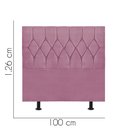 Ver imagem 2 de Cabeceira Estofada Istambul Capitonê 100cm Solteiro Box Quarto Suede Rosa Bebê - Ahazzo Móveis