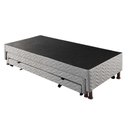 Ver imagem 1 de Cama Box Base C/ Auxiliar Solteiro Universal Bordado White (88x188x32) - Paropas