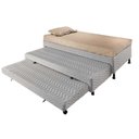 Ver imagem 5 de Cama Box Base C/ Auxiliar Solteiro Universal Bordado White (88x188x32) - Paropas