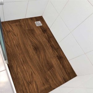 Piso vinil para box antiderrapante madeira escura - 1,20 x 1,50 metros
